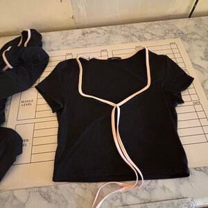 Cider Black Top with Pink Trim (unworn)